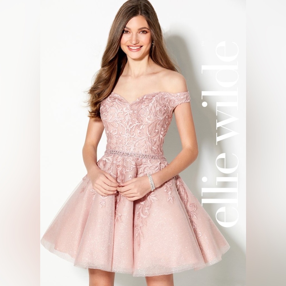 Ellie Wilde by Mon Cheri EW21920S Pink Homecoming Dress Size 8